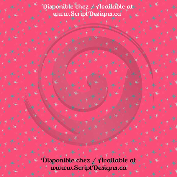 Pink & Turquoise Birthday - Patterned Adhesive Vinyl (12 Different designs available)