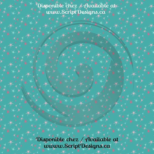 Pink & Turquoise Birthday - Patterned Adhesive Vinyl (12 Different designs available)