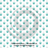 Pink & Turquoise Birthday - Patterned Adhesive Vinyl (12 Different designs available)