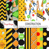 Construction - Patterned HTV (16 Different designs available)