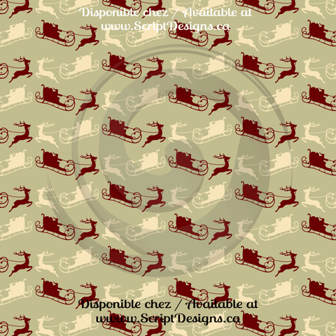Cottage Christmas - Patterned Adhesive Vinyl  (12 Designs) - ScriptDesigns - 1