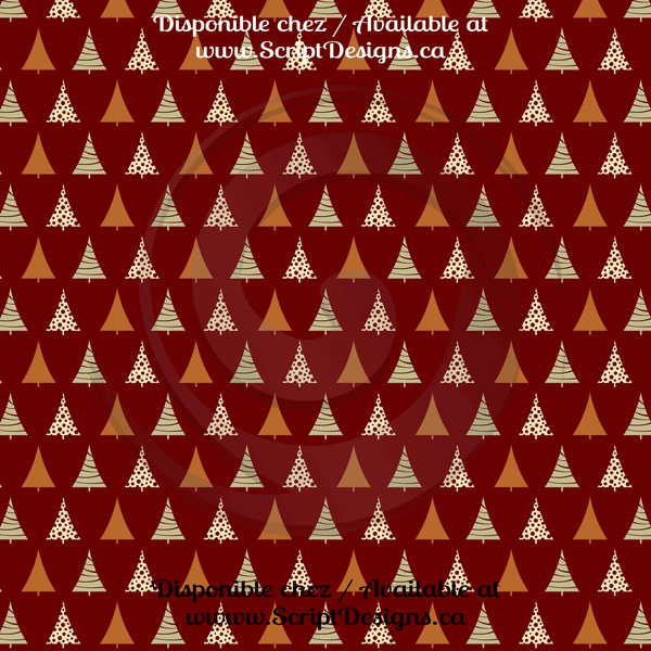 Cottage Christmas - Patterned Adhesive Vinyl  (12 Designs) - ScriptDesigns - 2