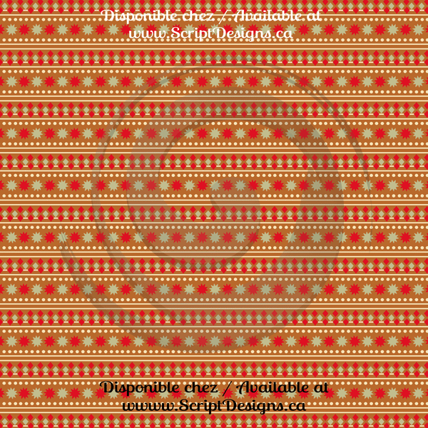 Cottage Christmas - Patterned Adhesive Vinyl  (12 Designs) - ScriptDesigns - 5