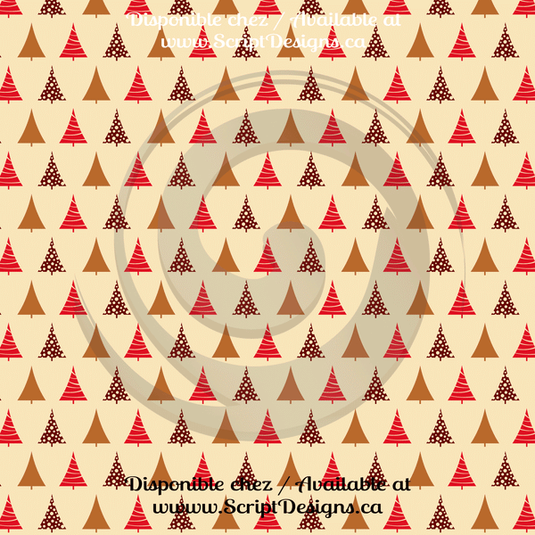 Cottage Christmas - Patterned Adhesive Vinyl  (12 Designs) - ScriptDesigns - 6