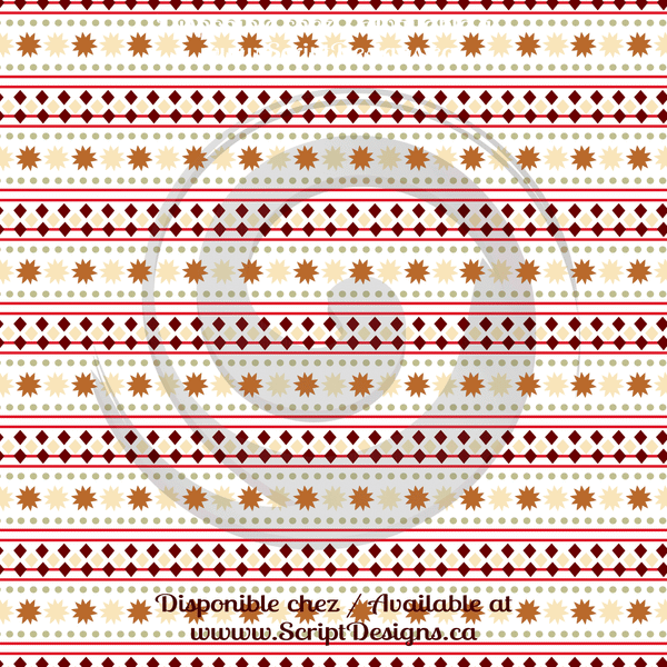 Cottage Christmas - Patterned HTV (12 Designs) - ScriptDesigns - 11