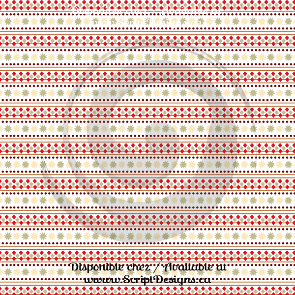 Cottage Christmas - Patterned Adhesive Vinyl  (12 Designs) - ScriptDesigns - 12