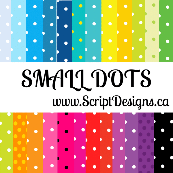 Small Dots - Patterned HTV (23 Colours) - ScriptDesigns - 1