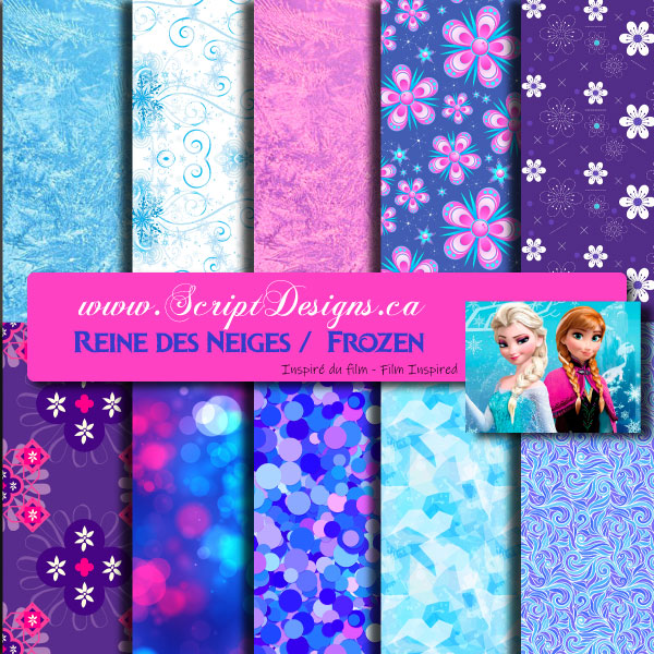 Frozen - HTV à motifs (10 modèles différents disponibles)