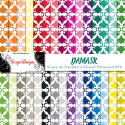 Damask - HTV à motifs (30 modèles différents disponibles)