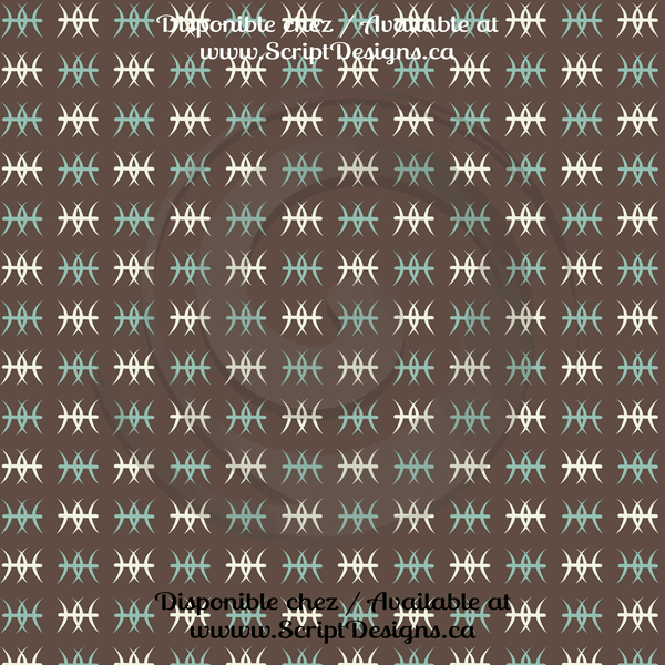 Earth Tribal - Patterned Adhesive Vinyl  (12 Designs) - ScriptDesigns - 8