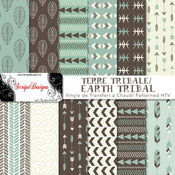 Earth Tribal - Patterned HTV (12 Different designs available)