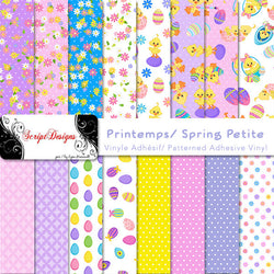 Spring (Petite/Condensed) - Patterned Adhesive Vinyl (16 Different designs available)