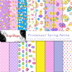 Spring (Petite/Condensed) - Patterned HTV (16 Different designs available)