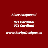 71 Cardinal Red - Siser EasyWeed HTV