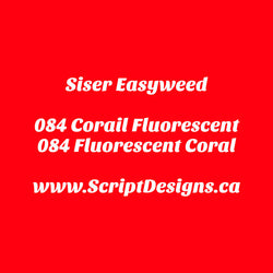 84 Fluorescent Coral - Siser EasyWeed HTV