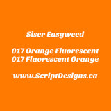 17 Fluorescent Orange - Siser EasyWeed HTV