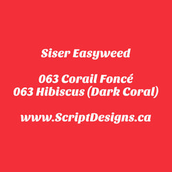 63 Hibiscus (corail foncé) - Siser EasyWeed HTV