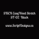 ST02 Black - Siser EasyWeed Stretch HTV - ScriptDesigns - 1