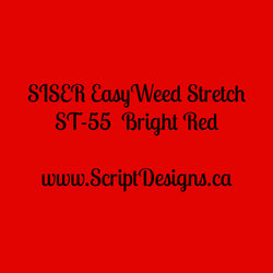 ST55 Bright Red - Siser EasyWeed Stretch HTV - ScriptDesigns - 1