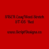 ST05 Red - Siser EasyWeed Stretch HTV - ScriptDesigns - 1