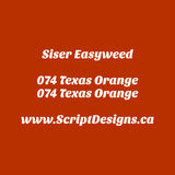 74 Orange du Texas - Siser EasyWeed HTV