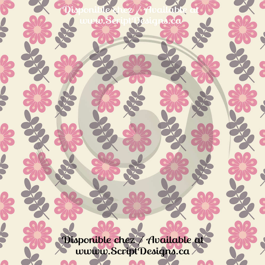 Floral Pink - Patterned HTV (12 Designs) – ScriptDesigns Inc.