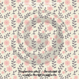 Floral Pink - Patterned Adhesive Vinyl  (12 Designs) - ScriptDesigns - 3