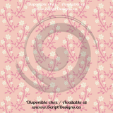 Floral Pink - Patterned Adhesive Vinyl  (12 Designs) - ScriptDesigns - 4