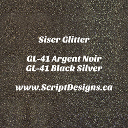 GL-41 Noir Argent - Siser Glitter HTV