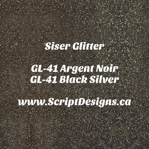 GL-41 Black Silver - Siser Glitter HTV