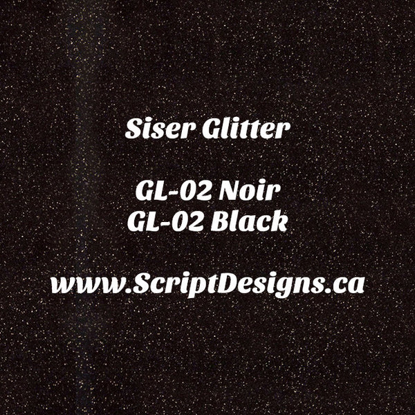 GL-02 Noir - Siser Glitter HTV 