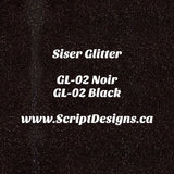 GL-02 Black - Siser Glitter HTV
