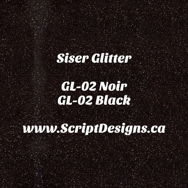 GL-02 Black - Siser Glitter HTV
