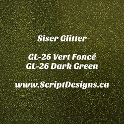 GL-26 Vert Foncé - Siser Glitter HTV