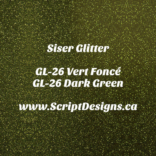 GL-26 Vert Foncé - Siser Glitter HTV