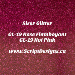 GL-19 Rose Vif - Siser Glitter HTV