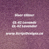 GL-62 Lavender - Siser Glitter HTV