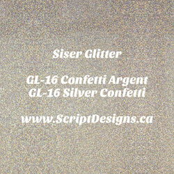 Confettis argentés GL-16 - Siser Glitter HTV