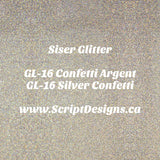 Confettis argentés GL-16 - Siser Glitter HTV
