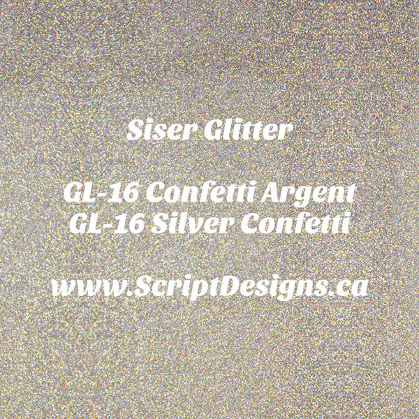 GL-16 Silver Confetti - Siser Glitter HTV