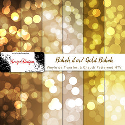Gold Bokeh - HTV à motifs (6 modèles différents disponibles)