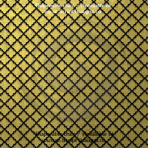 Black and Gold - Patterned Adhesive Vinyl (12 Different designs available)