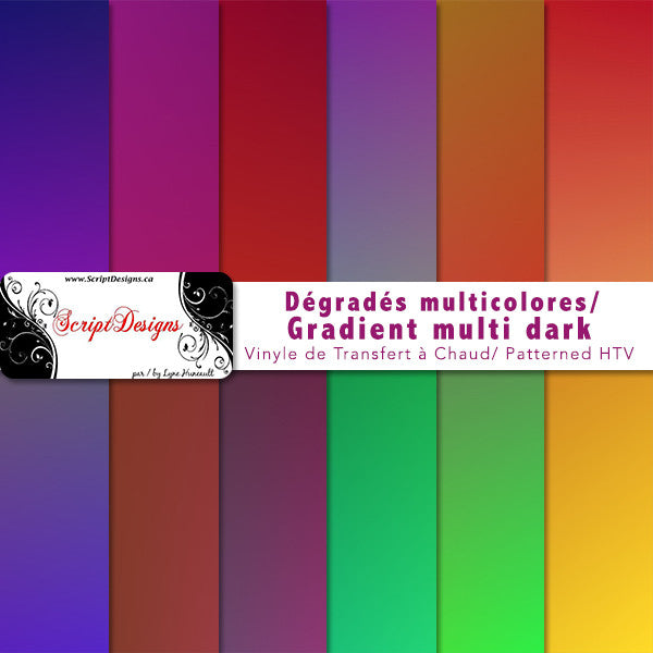 Gradients Multi - Patterned HTV (12 Different designs available ...