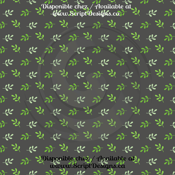 Green Floral - Patterned HTV (12 Designs) - ScriptDesigns - 9