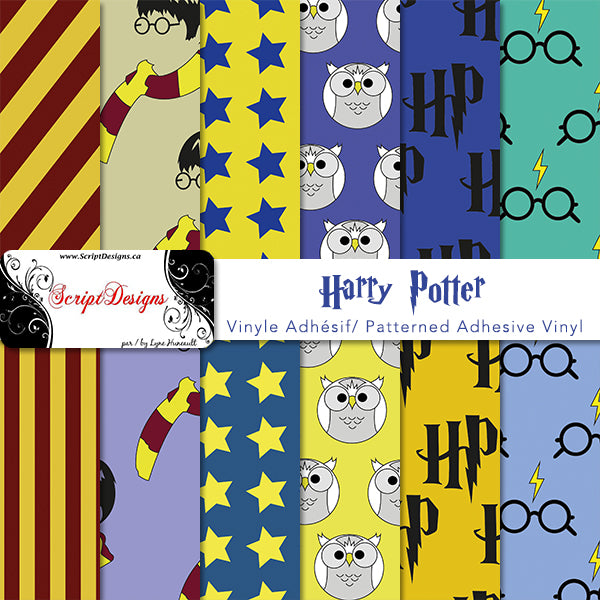 Harry Potter - Patterned Adhesive Vinyl (12 Different designs available)