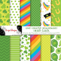 Irish Luck - Patterned HTV (12 Different designs available)