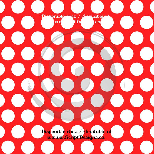 Vinyle adhésif à gros motifs Dots (20 couleurs différentes disponibles) 