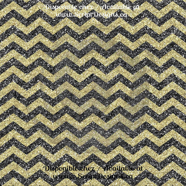 Black and Gold - Patterned Adhesive Vinyl (12 Different designs available)