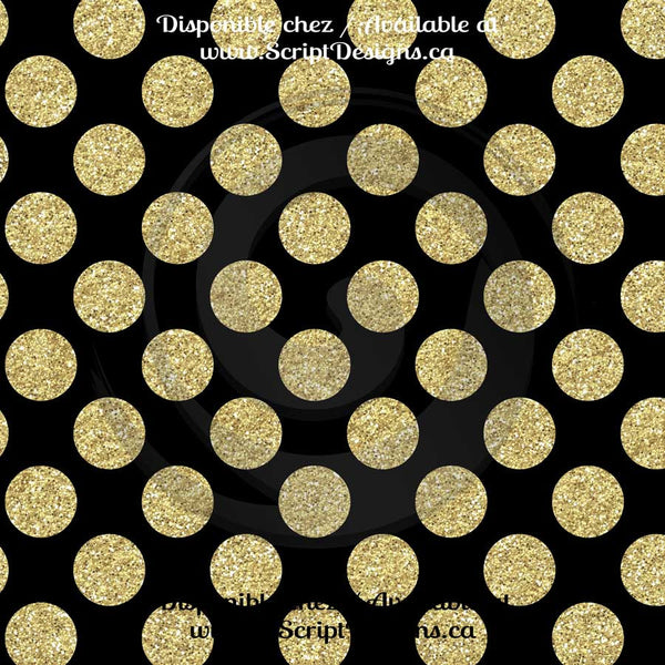 Black and Gold - Patterned Adhesive Vinyl (12 Different designs available)