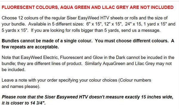 Make your Own Dozen -  EasyWeed HTV Bundles